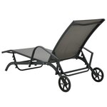 vidaXL Chaise longue Acier et textilène