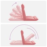 vidaXL Fauteuil de sol ajustable Rose Simili cuir