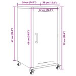 vidaXL Buffet blanc 36x39x72 cm acier laminé à froid