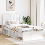 vidaXL Tête de lit Blanc brillant PB