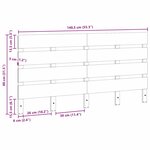 vidaXL Tête de lit Marron 140 5 x 3 x 80 cm Pin massif