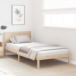 vidaXL Cadre de lit en bois de pin Naturel Bois de pin massif 100 x 200 cm