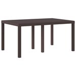 vidaXL Ensemble de salle à manger pour jardin 7 Pièces Marron Rattan Polt