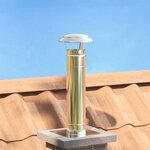 vidaXL Housse de pluie pour cheminée Argent 20 x 20 x 18 cm