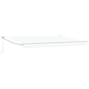 vidaXL Auvent Blanc 4 5 × 3 m Polyester et métal