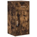 vidaXL Bureau d'angle en chêne fumé 102x88x75 cm en bois d'ingénierie