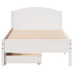 vidaXL Cadre de lit sans matelas blanc 90x190 cm bois de pin massif