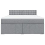vidaXL Sommier à lattes de lit avec matelas Gris clair 180x200cm Tissu