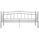 vidaXL Cadre de canapé-lit extensible sans matelas gris métal 90x200cm