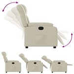 vidaXL Fauteuil inclinable Crème Similicuir