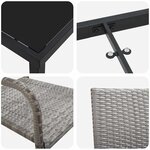 vidaXL Ensemble de salle à manger pour jardin 3 Pièces Gris polyrotin