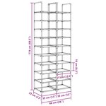 vidaXL Étagères chaussures 2 Pièces 10niveaux 33x33x174cm tissu non-tissé