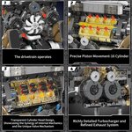 Mould King 10131 - BGT Kit de construction de moteur motorisé W16