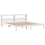 vidaXL Cadre de lit et tête de lit blanc 180x200 cm bois de pin massif
