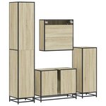 vidaXL Ensemble de meubles de salle de bain 4 Pièces chêne sonoma