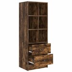 vidaXL Haut Armoire avec tiroir Chêne fumé 45 5 x 34 x 127 cm