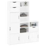 vidaXL Armoires latérales 5 Pièces ODDA blanc 40x24x79 cm bois massif pin