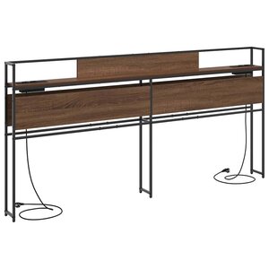vidaXL Tête de lit de rangement Chêne marron 180 cm Bois d'ingénierie