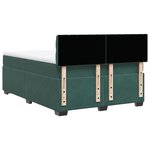 vidaXL Sommier à lattes de lit et matelas Vert foncé 160x200cm Velours