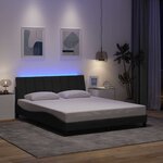 vidaXL Cadre de lit sans matelas gris foncé 160x200 cm tissu