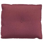 vidaXL Coussin de Dos Bordeaux 60 x 19 x 50 cm tissu
