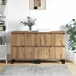 vidaXL Buffet 2 Pièces Chêne artisanal 60 x 35 x 70 cm