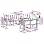 vidaXL Ensemble de canapés d'extérieur 8 pc Blanc et gris clair