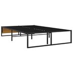 vidaXL Cadre de lit Noir Métal 120x200 cm