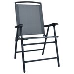 vidaXL Chaises de jardin pliables lot de 2 Textilène Gris