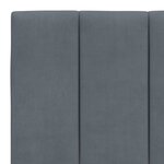 vidaXL Lit avec matelas Hanko gris foncé 200x200 cm velours