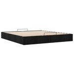 VidaXL Cadre de lit ottoman sans matelas noir 160x200 cm tissu