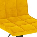 vidaXL Tabouret de bar Jaune moutarde Velours