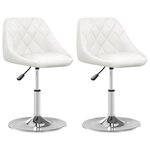 vidaXL Chaises à manger lot de 2 blanc similicuir