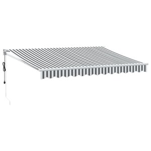 vidaXL Auvent rétractable anthracite et blanc 3 5x2 5m tissu/aluminium