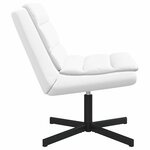 vidaXL Chaise pivotante Blanc 63 x 75 x 76 cm Faux cuir
