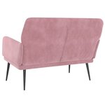 vidaXL Banc Rose 108x79x79 cm Velours