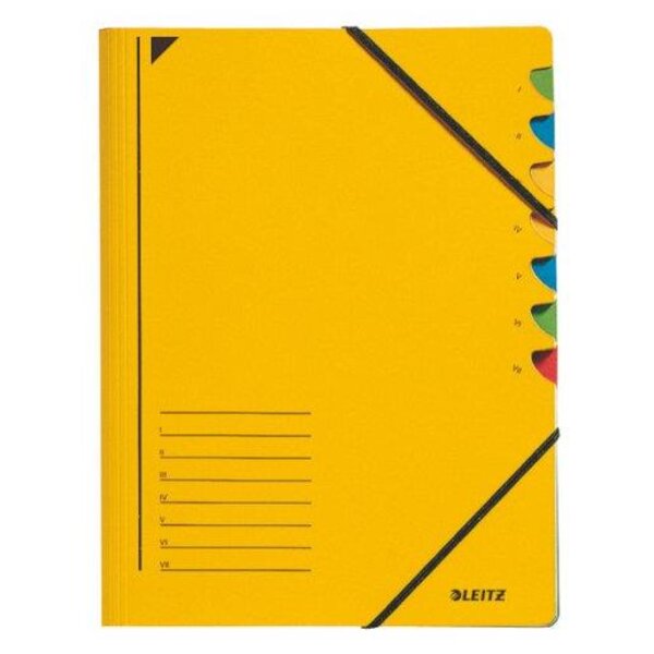 Classeur trieur  format A4  7 compartiments  jaune LEITZ