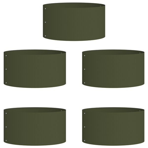 vidaXL Pot de Plantes Vert Olive Vert olive Plastique Moyen Jardinières