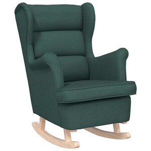 vidaXL Chaise à bascule vert foncé 74x90x102 cm tissu