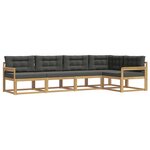 vidaXL Ensemble de canapés d'extérieur 4 pc Blanc et anthracite