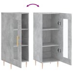 vidaXL Buffet Gris béton 34 5x34x90 cm Bois d'ingénierie