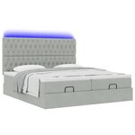 VidaXL Cadre de lit ottoman et matelas gris clair 160x200cm velours