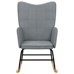 vidaXL Chaise à bascule Gris clair Tissu