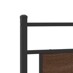 vidaXL Cadre de lit en métal sans matelas chêne marron 193x201 cm