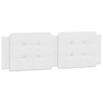 vidaXL Coussin de tête de lit Zadar blanc 160 cm similicuir