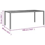 vidaXL Ensemble de bistro de jardin 7 Pièces coussins noir poly rotin