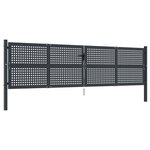 vidaXL Portail de jardin anthracite 400x125 cm acier