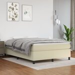 vidaXL Cadre de lit sans matelas crème 140x190 cm similicuir