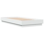 vidaXL Cadre de lit sans matelas blanc 100x200 cm bois d'ingénierie