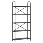 vidaXL Étagère Chêne noir 80 x 30 x 183 cm Bois d'ingénierie